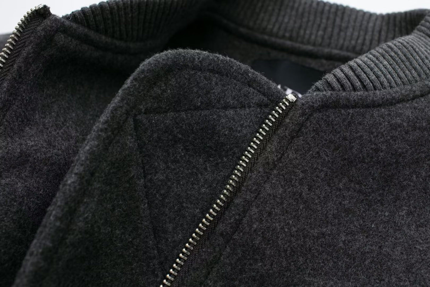 Women Clothing French Pocket Decoration Bomber Jacket Jacket