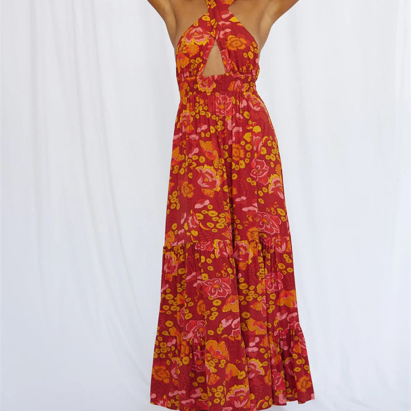 Robe sexy dos nu pour femme, combinaison de vacances, robe de plage