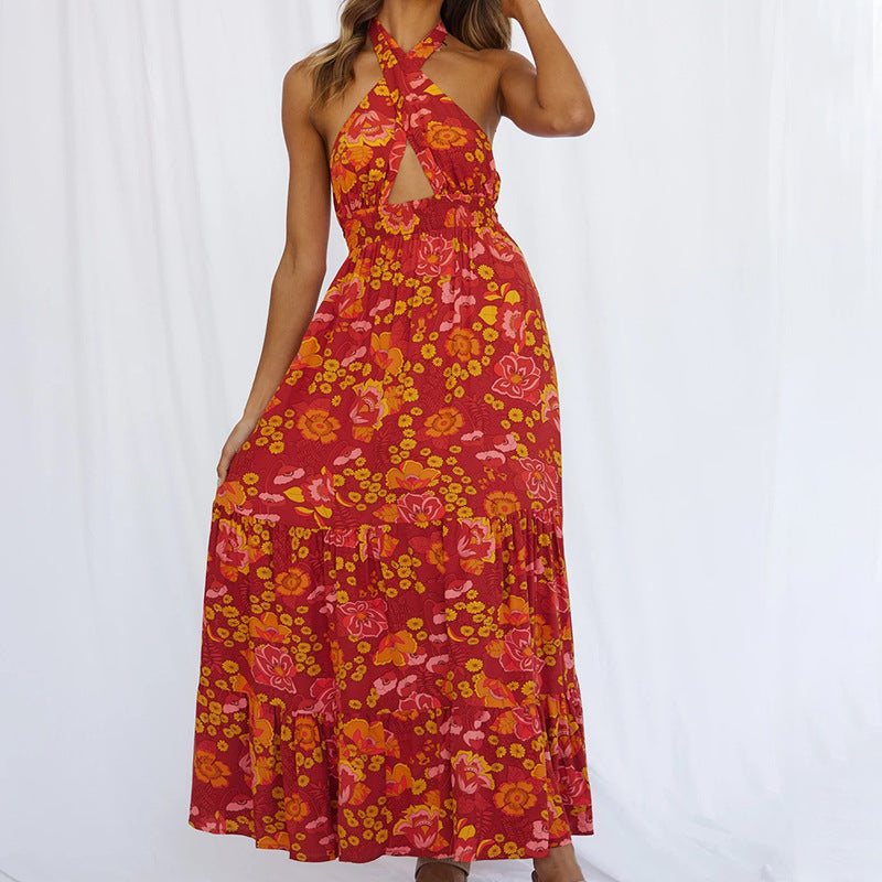 Robe sexy dos nu pour femme, combinaison de vacances, robe de plage