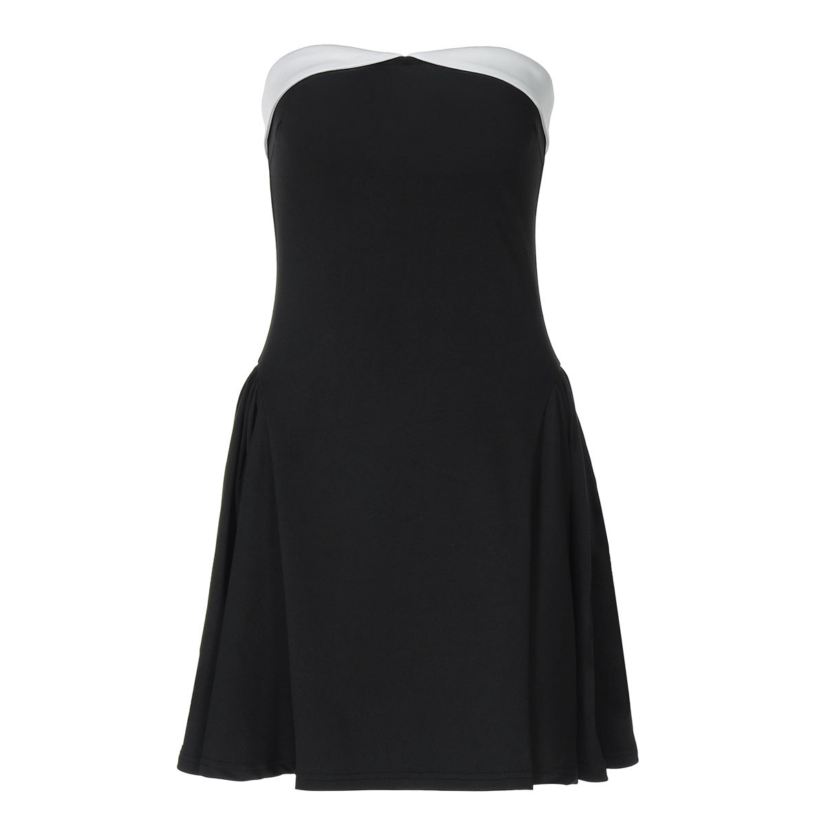 Women Winter Sexy Backless Zipper off Shoulder Tube Top Dress