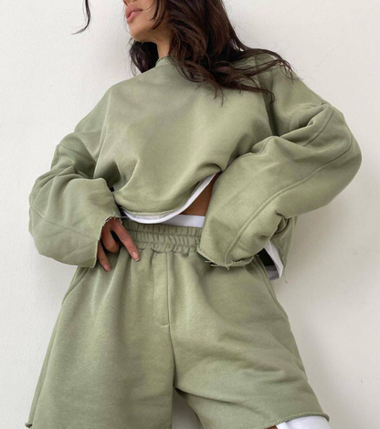 Women's Cotton Long-sleeved Suit