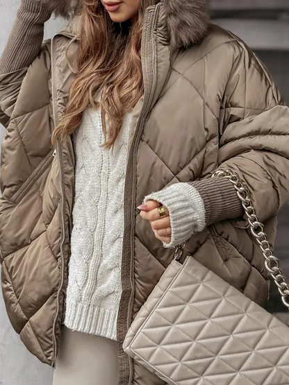 Ladies Winter Zipper Hooded Diamond Extra Set