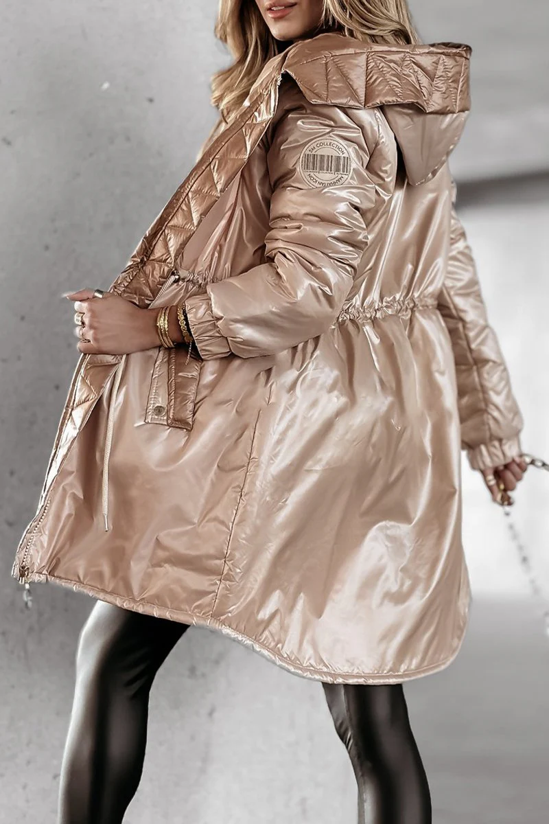 Women's Winter All-in-one Zip-up Hooded Thick Coat