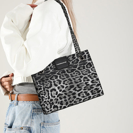 Daily Leopard Print Patchwork Bags