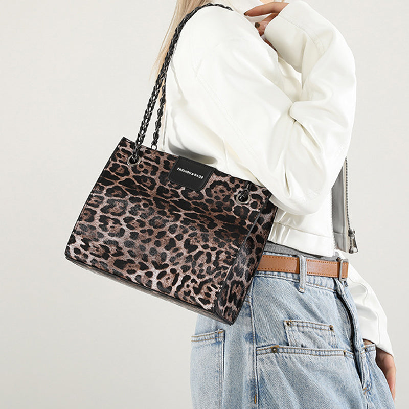 Daily Leopard Print Patchwork Bags