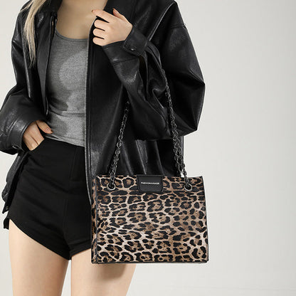 Daily Leopard Print Patchwork Bags