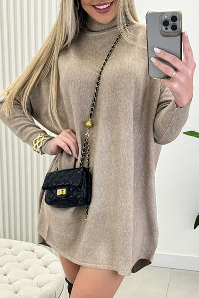 Casual Daily Solid Color Turtleneck Sweaters(3 Colors)