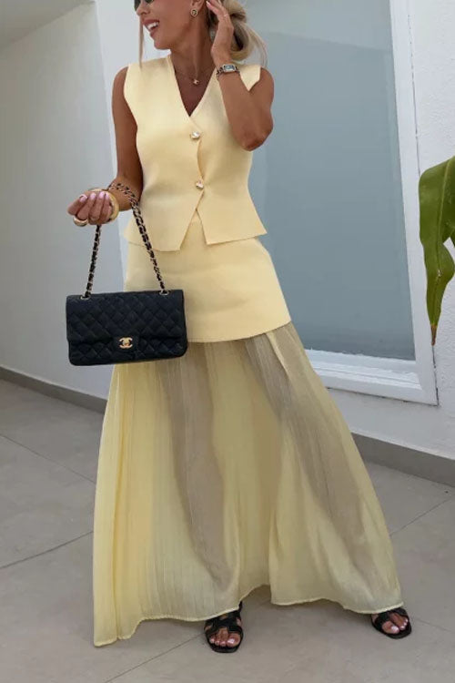 Panelled Midi Skirt