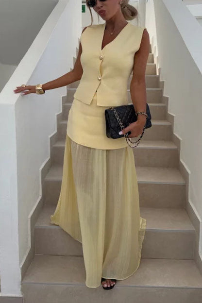 Panelled Midi Skirt