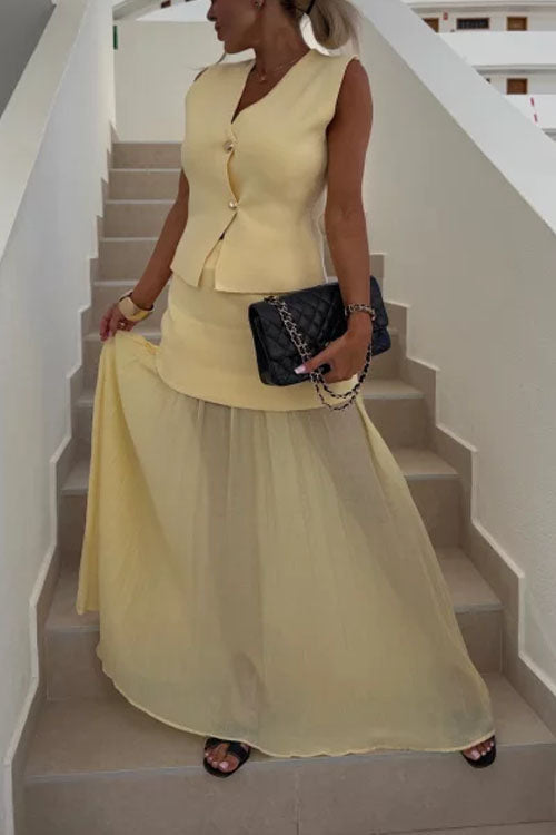 Panelled Midi Skirt
