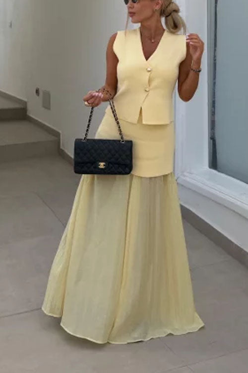 Panelled Midi Skirt
