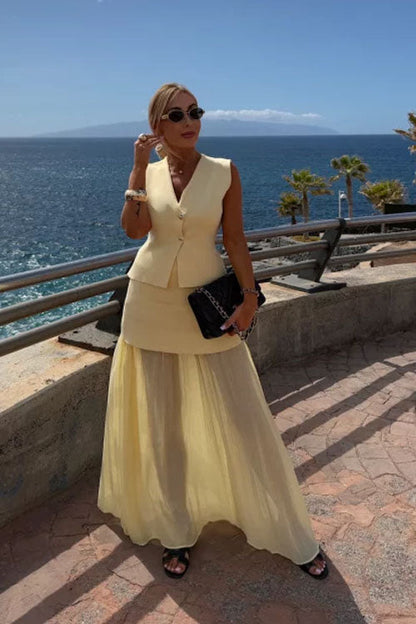 Panelled Midi Skirt