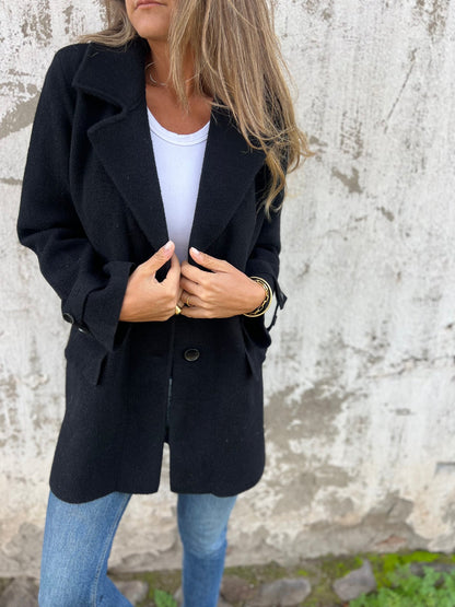 Women's Lapel Long Sleeve Autumn and Winter Casual Jacket