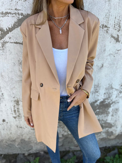 Women's Lapel Long Sleeve Casual Suit Jacket