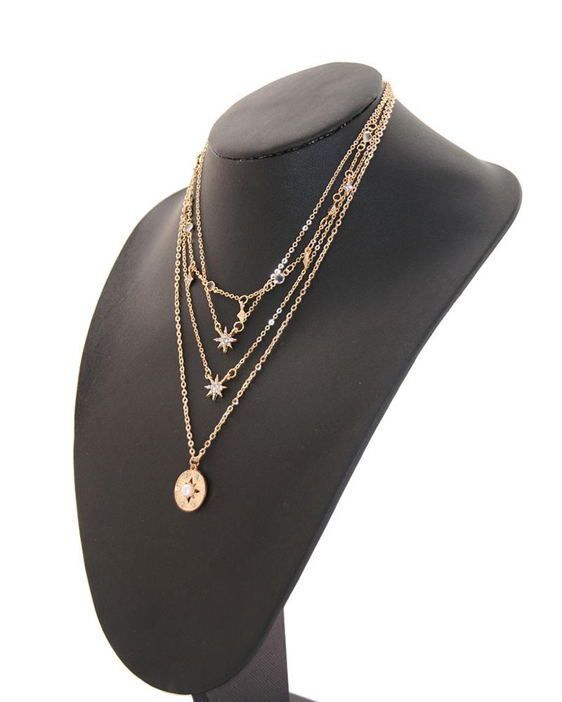 Retro Simple Pearl Multilayer Necklace