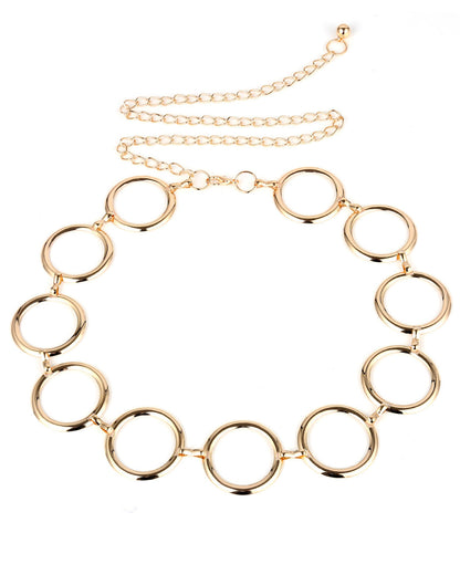 Geometric Ring Design Cutout Body Chain Waist Chain