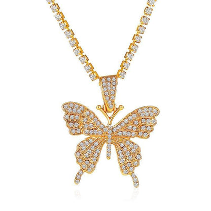 Retro Layer Butterfly Alloy Necklace