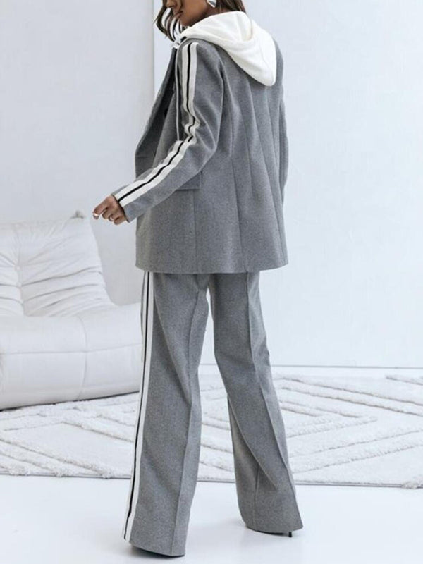 Women's Autumn Casual Hooded Two-piece Suit