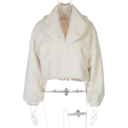Women Wear Winter Elegant Cardigan Thickened Fleece Long Sleeved Top for Women