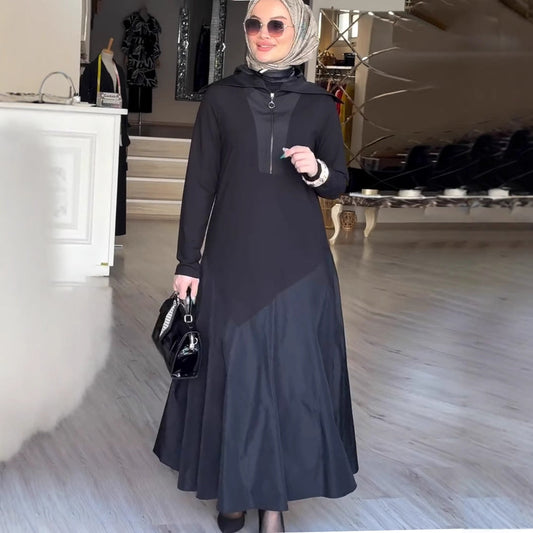Women Summer Color Matching Top Wide Dress