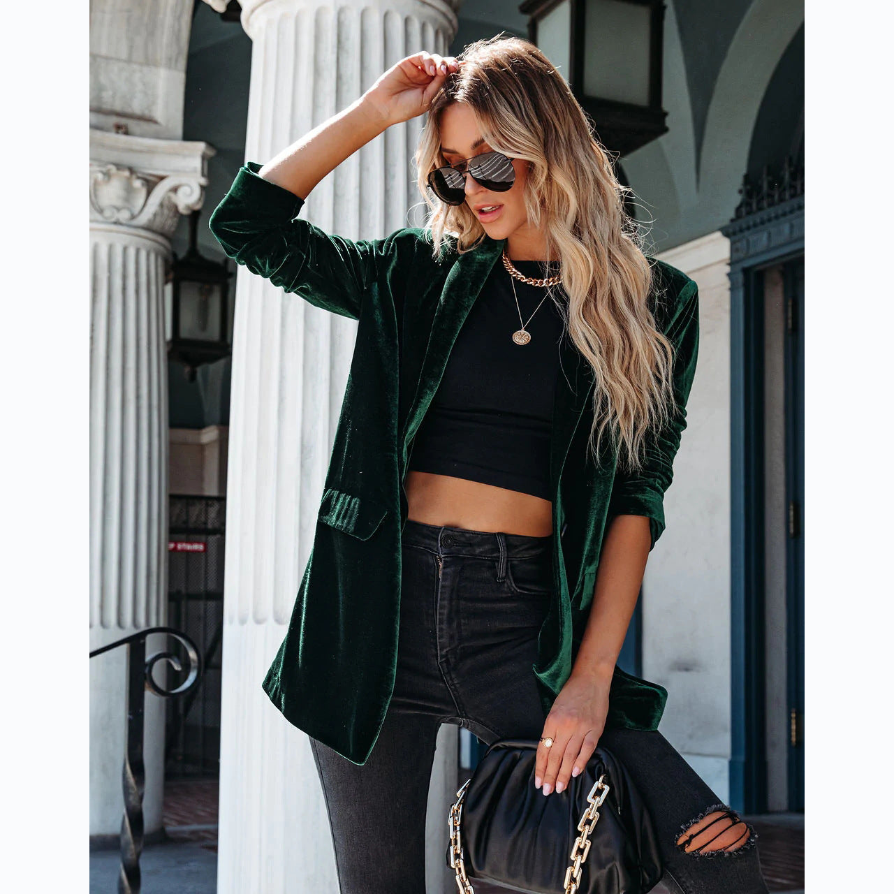 Street Autumn Winter Pleuche Long Sleeve Jacket Jacket