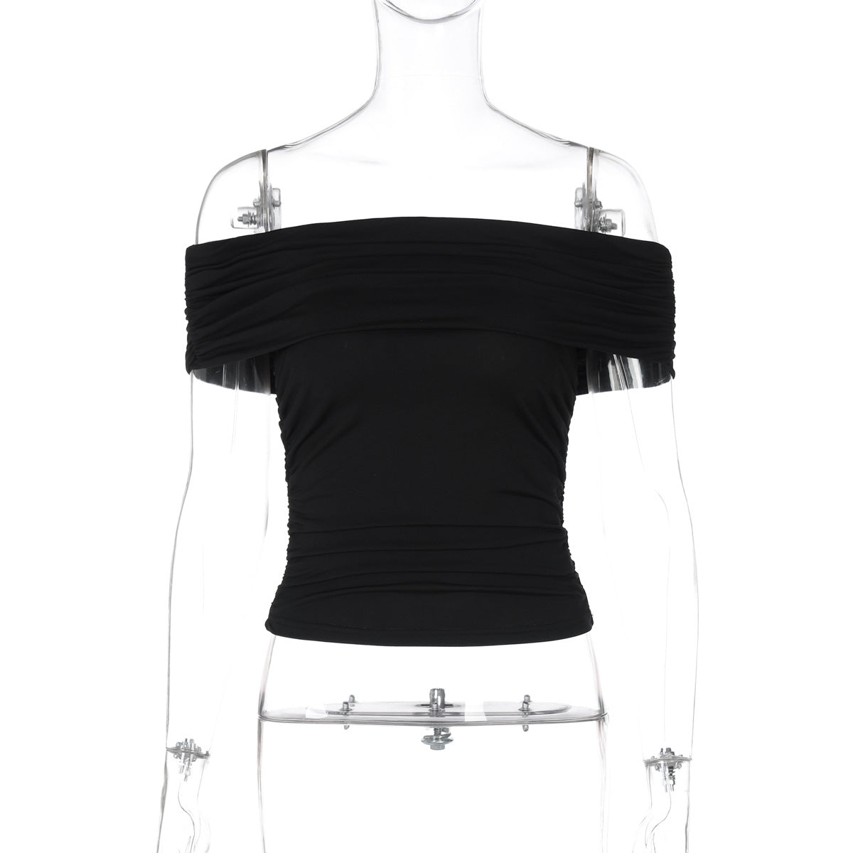Women Clothing Winter Sexy Tight Slimming off Shoulder Waist Tube Top