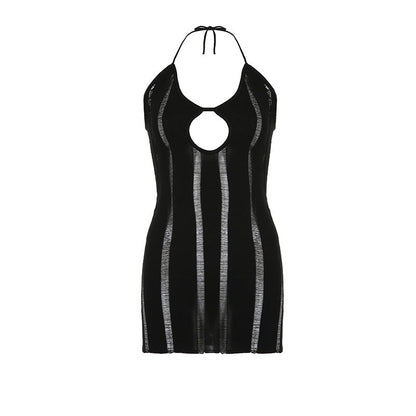 Woll Basic Kleid Frühling Sexy Frauen Tragen Neckholder Cut out Dünnes Etuikleid