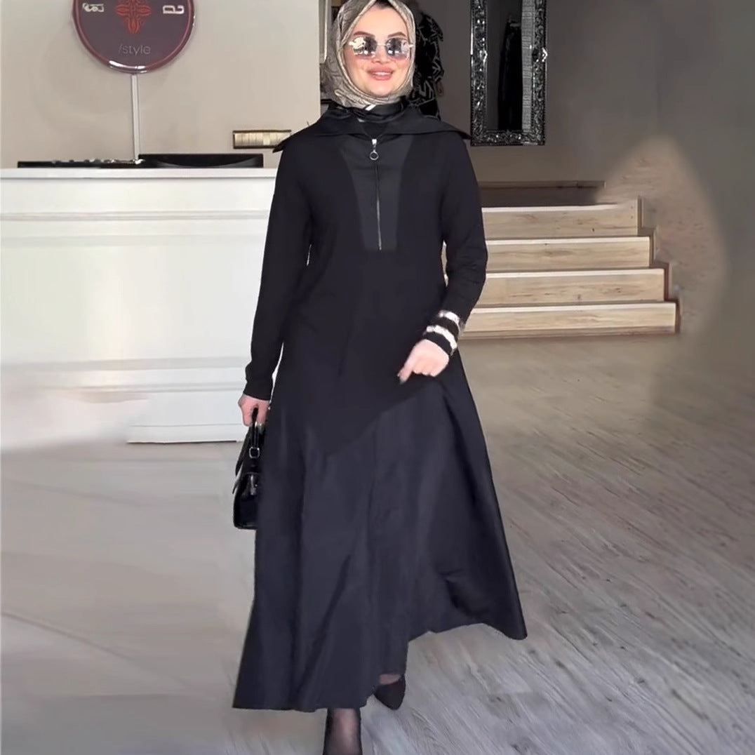 Damen Sommerkleid mit farblich passendem Oberteil und weitem Kleid