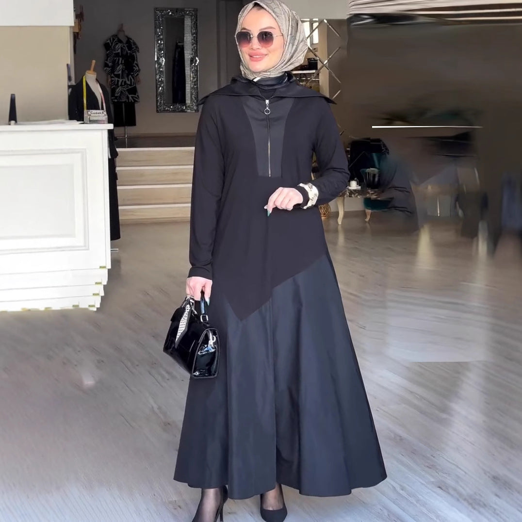 Damen Sommerkleid mit farblich passendem Oberteil und weitem Kleid