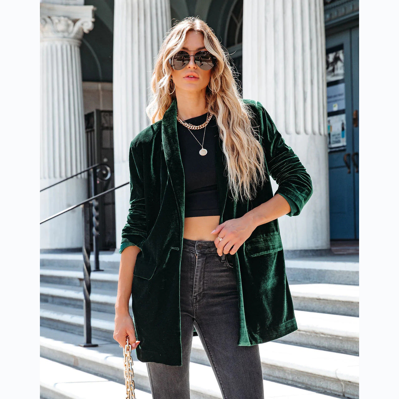 Street Autumn Winter Pleuche Long Sleeve Jacket Jacket
