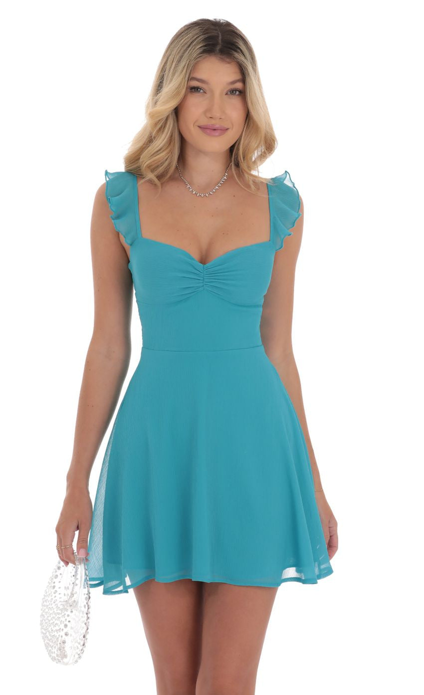 Spring Women Clothing Solid Color Chiffon Backless Thin Belt Dress Office