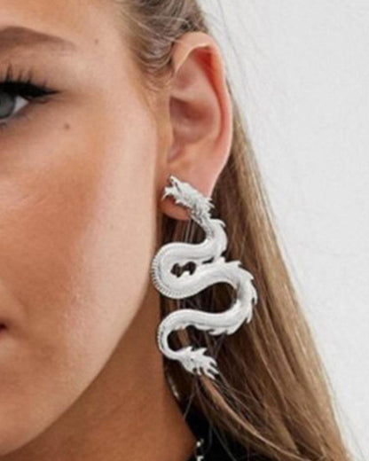 Creative Exaggeration Punk Dragon Earrings