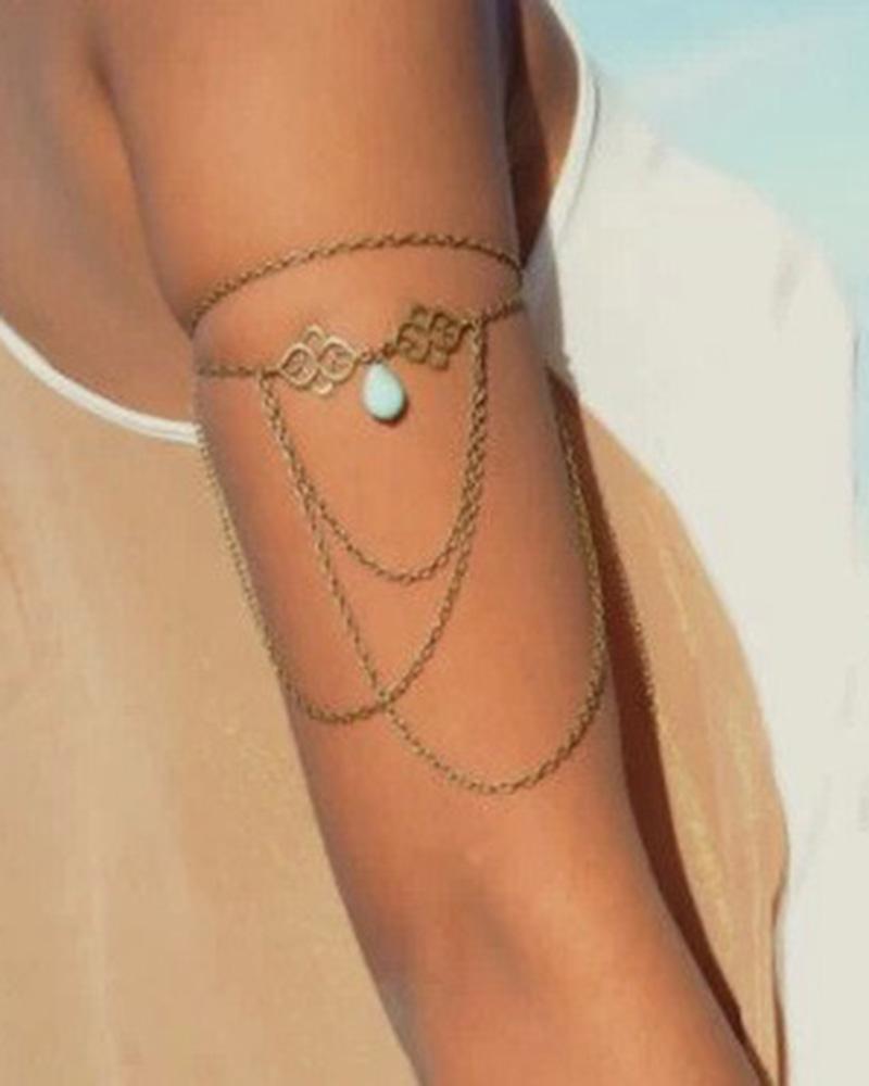 Turquoise Tassel Arm Bracelet