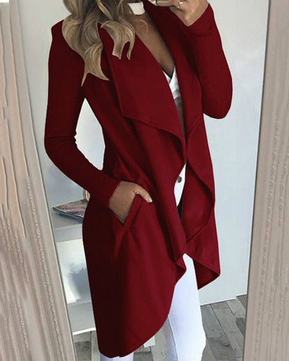 Solid Color Lapel Jacket