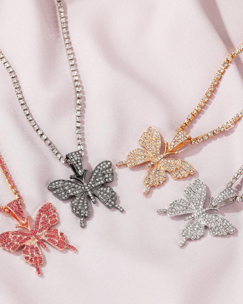 Retro Layer Butterfly Alloy Necklace