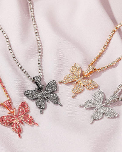 Retro Layer Butterfly Alloy Necklace