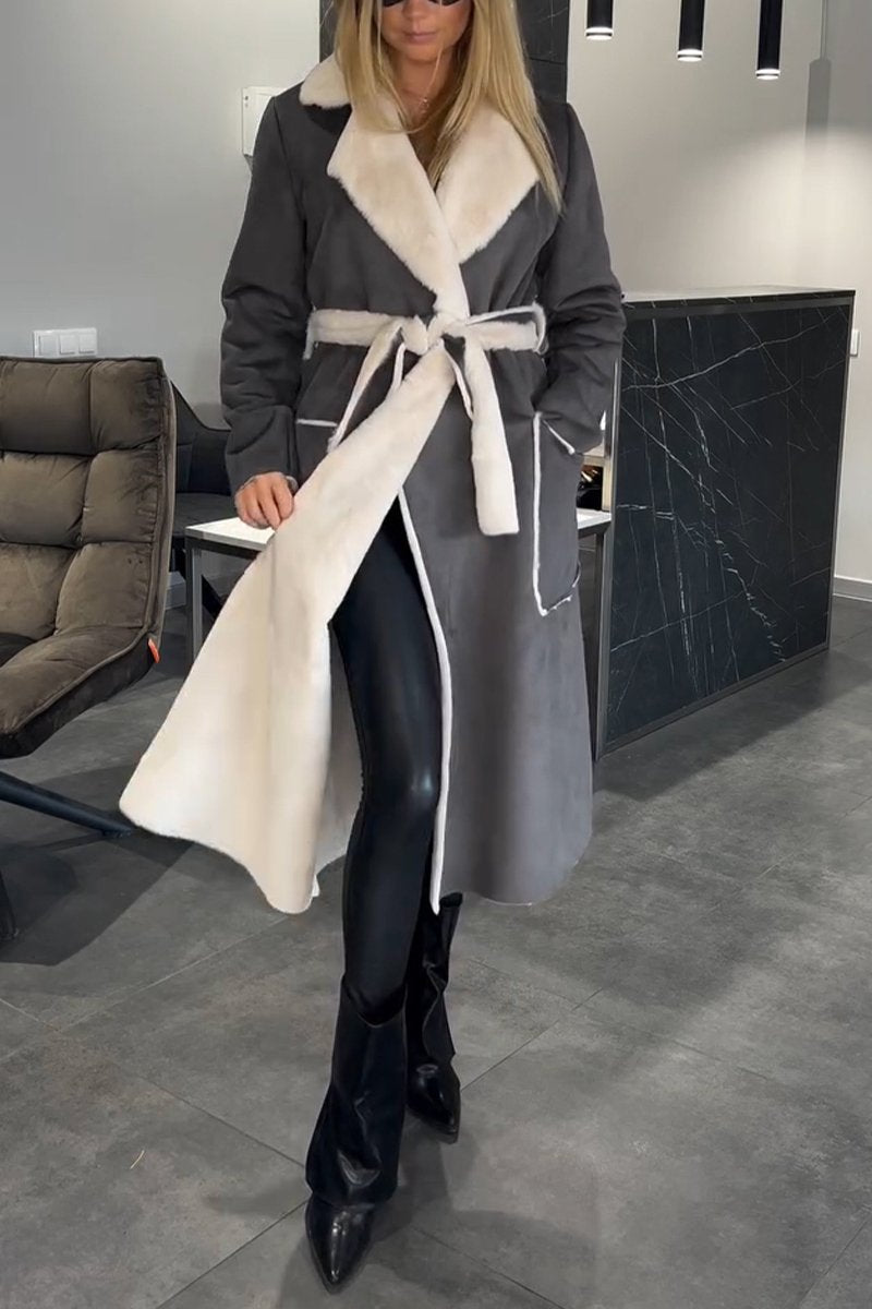 Women's Casual Lapel Mid-length Trench Coat