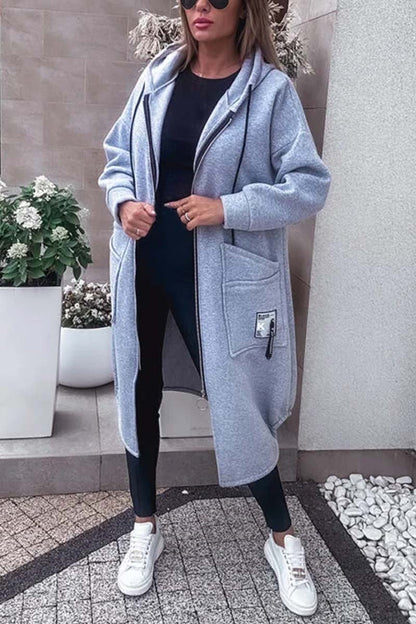 Women's Casual Hooded Zip Coat