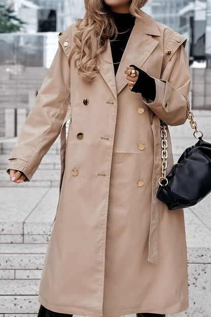 Women's Lapel Long Sleeve Button Coat