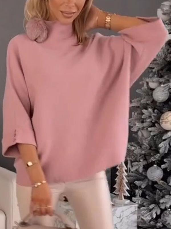 Women's Turtleneck Long Sleeve Pullover Sweatshirt