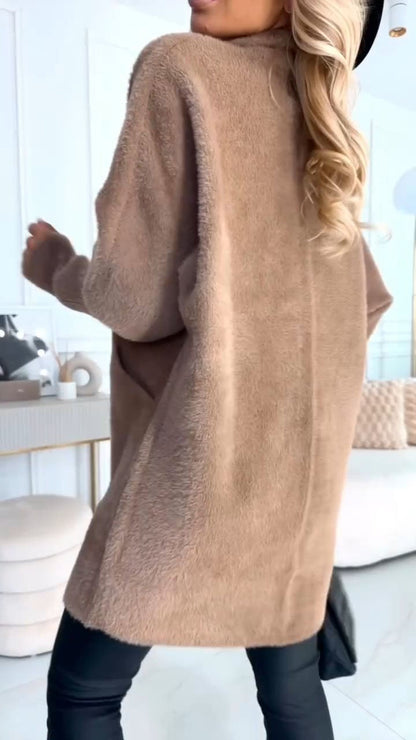 Women's Solid Color Lapel Coat