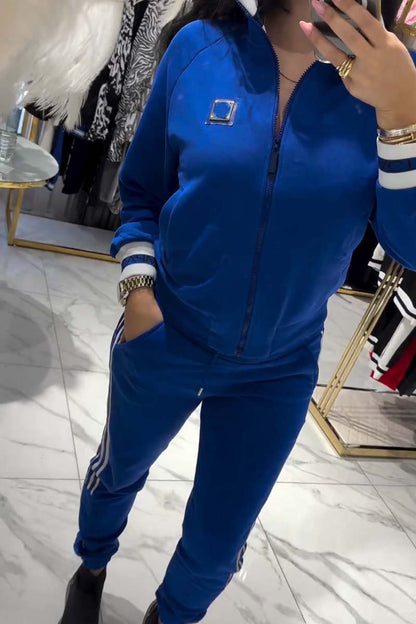 Women's Casual Zip Sweatshirt and Pants Set