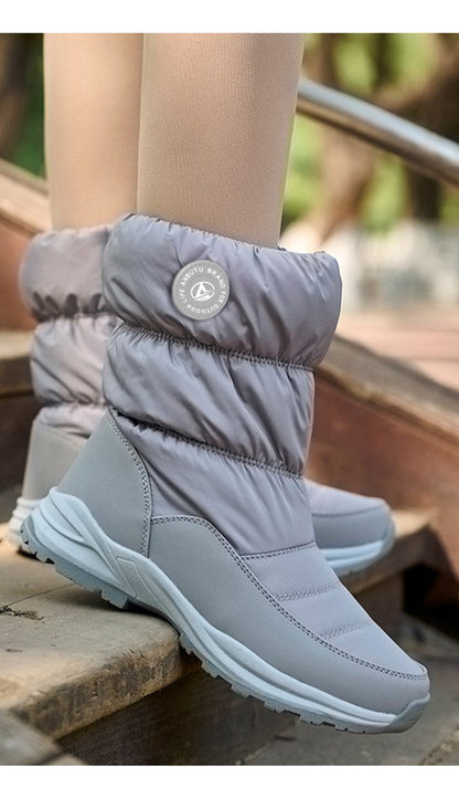 Women's Winter Outdoor Fleece Snow Boots gray