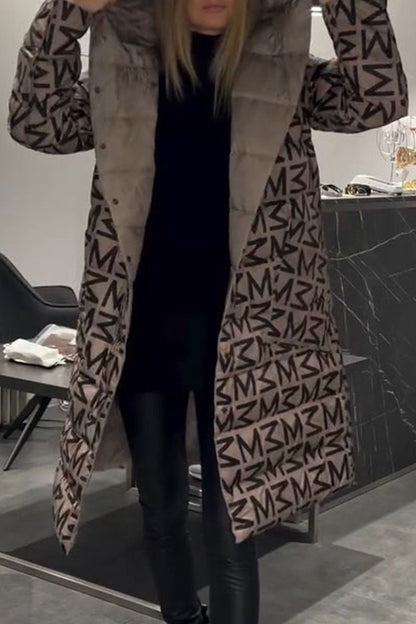 Women's Printed Reversible Long Coat