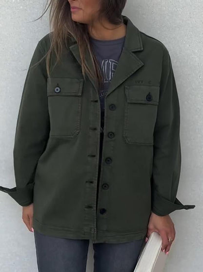 Women's Casual Lapel Single-breasted Jacket