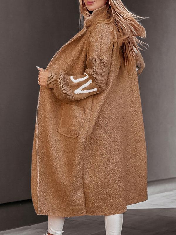 Women's Turtleneck Knitted Long Coat