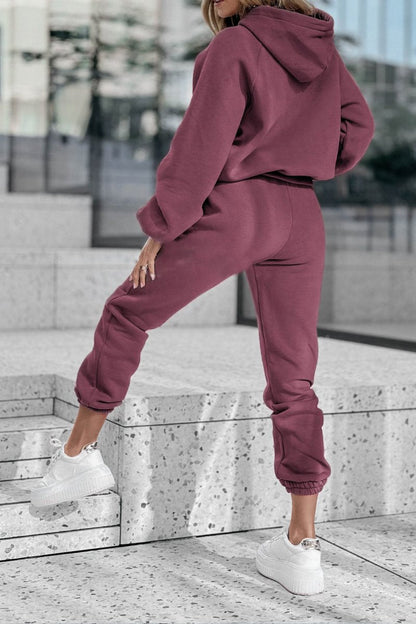 Women's Casual Hooded Long-sleeved Suit