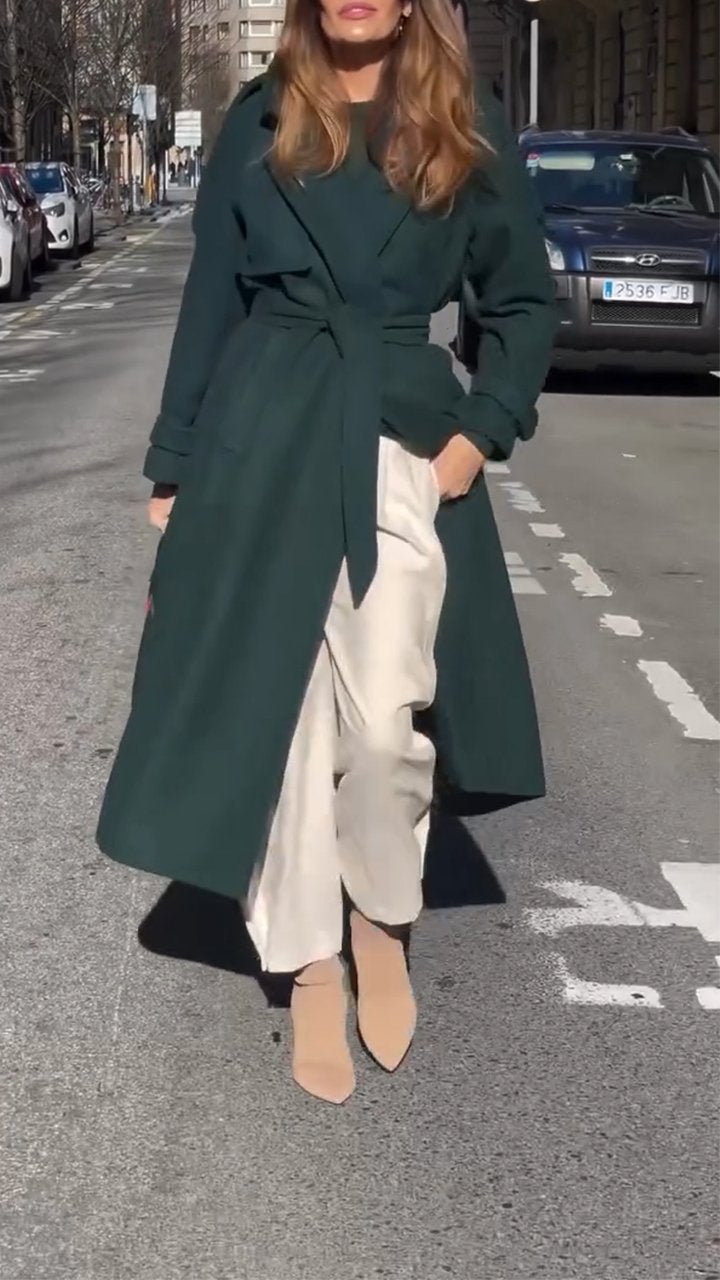 Woolen Coat for Women green