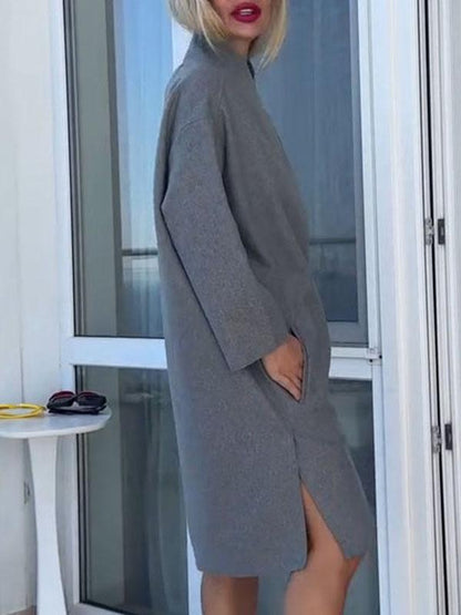 Women's Long Sleeve Slit Dress