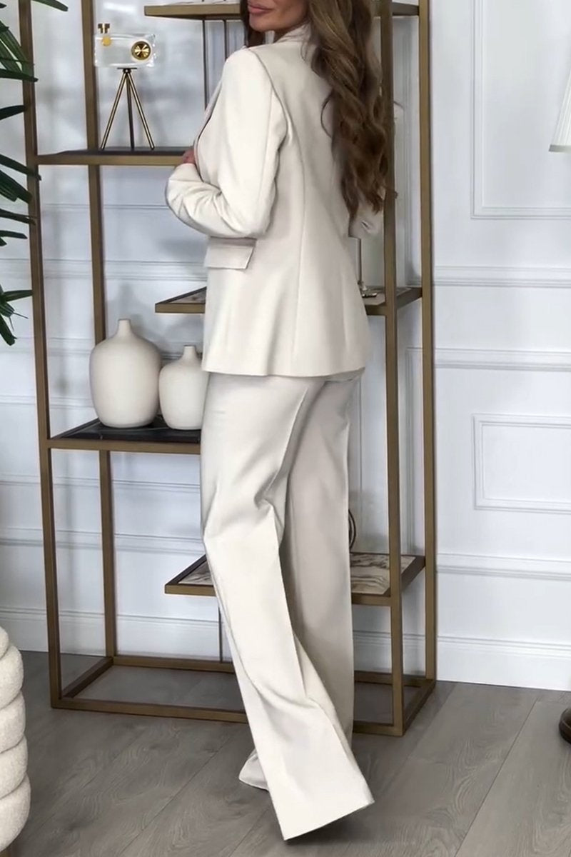 Women's Solid Color Two Piece Suit